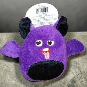 Thrills & Chills Purple Bat Plush Squeak Crinkle Dog Toy Halloween Retired Toy